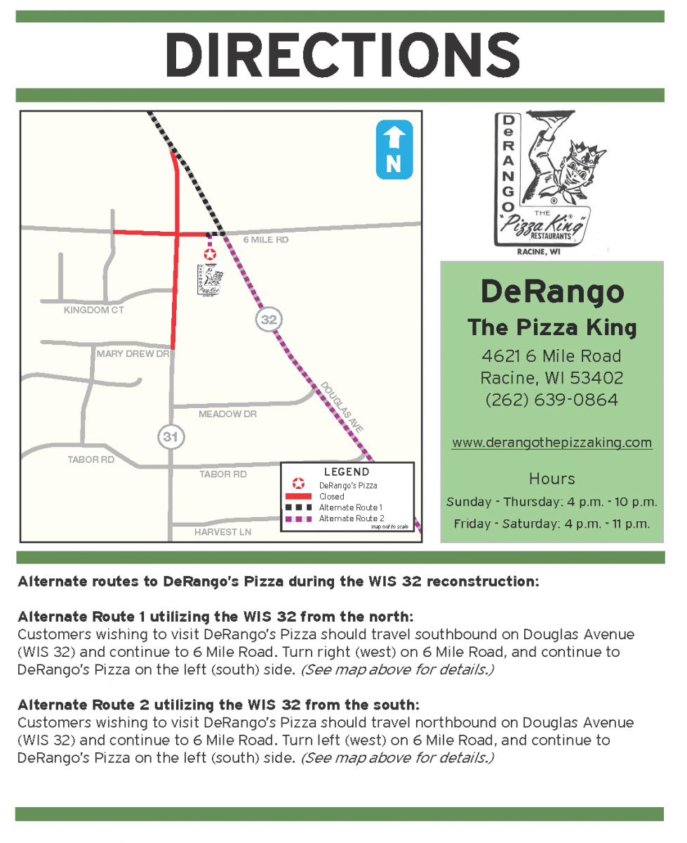 Directional Guides for Hwy 32 businesses Village of Caledonia